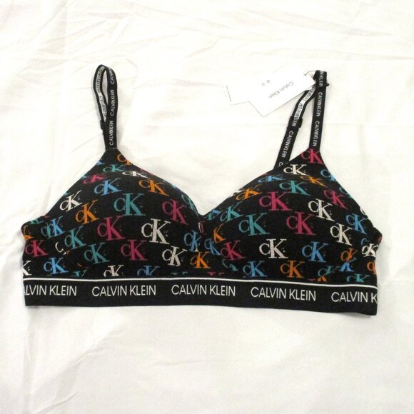 CALVIN KLEIN LOGO BRA – SIZE L – NWT - Picture 1 of 8